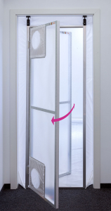 Badrenovierung mit Staubschutztüren